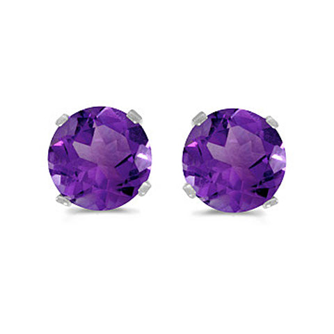 KATARINA Prong Set 5 MM Natural Gemstone Earring Studs