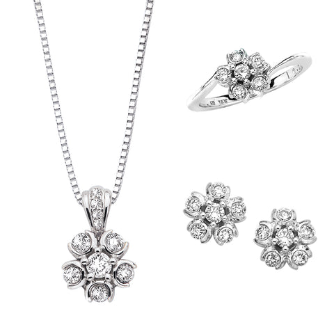 KATARINA Diamond Cluster Style Jewelry Set