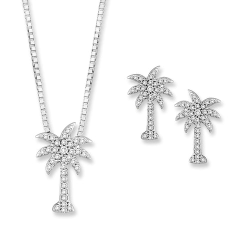KATARINA Diamond Palm Tree Jewelry Set (1/3 cttw)