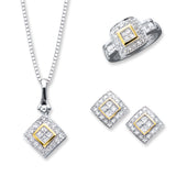 14K White and Yellow Gold