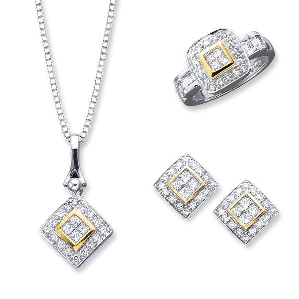 14K White and Yellow Gold