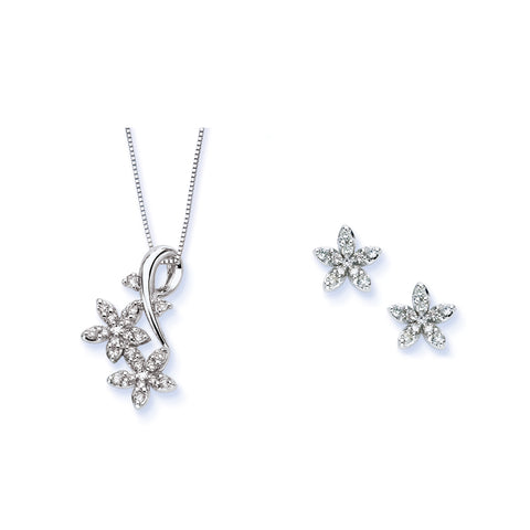 KATARINA Diamond Star Shaped Jewelry Set