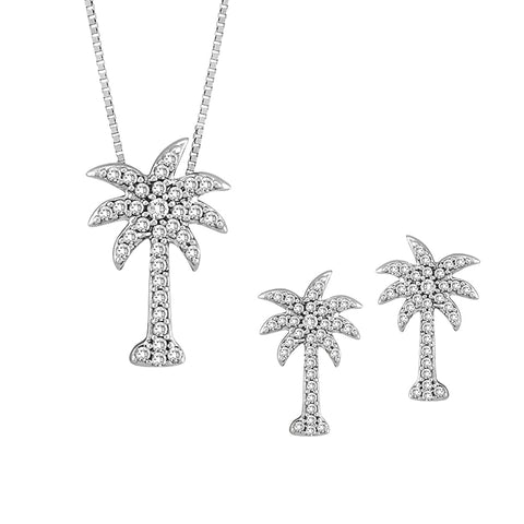KATARINA Diamond Palm Tree Jewelry Set