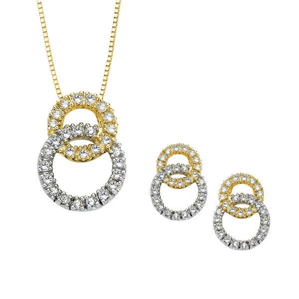 10K White and Yellow Gold