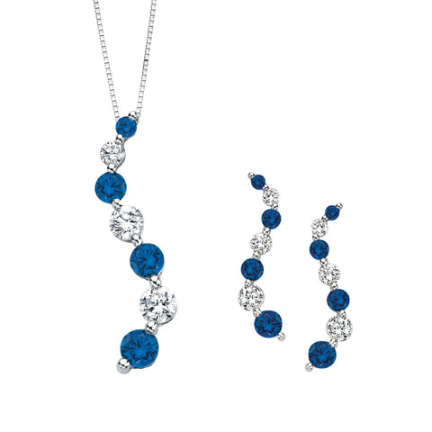 KATARINA Blue and White Alternating Diamond 