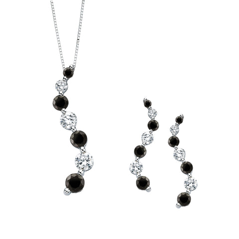 KATARINA Black and White Alternating Diamond 
