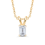 0.5 ct. E - SI3 Emerald Cut Diamond Solitaire Engagement Ring in 14k Gold - Rings | Katarina