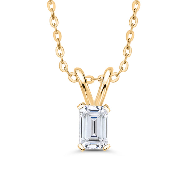 0.5 ct. E - SI3 Emerald Cut Diamond Solitaire Engagement Ring in 14k Gold - Rings | Katarina