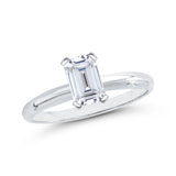 0.5 ct. E - SI3 Emerald Cut Diamond Solitaire Engagement Ring in 14k Gold - Rings | Katarina