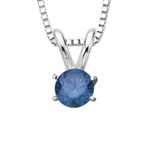 KATARINA Blue - I1 Round Brilliant Cut Diamond Solitaire Pendant Necklace