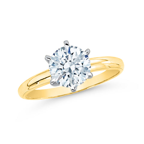 3/4 ct. K - SI3 Round Brilliant Cut Diamond Solitaire Engagement Ring in 14k Gold