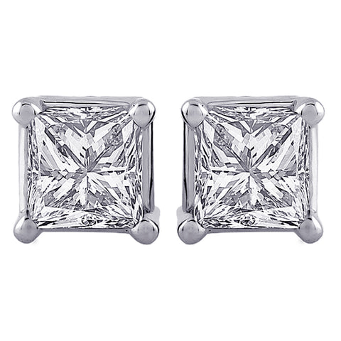 KATARINA Princess Cut Diamond Earring Studs