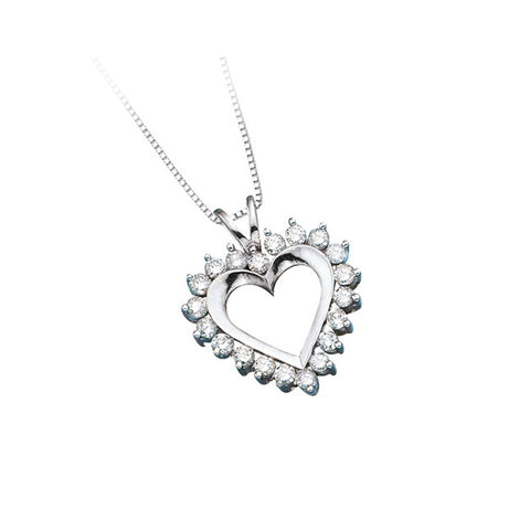 KATARINA Diamond Heart Pendant Necklace (1 cttw, JK, SI3)