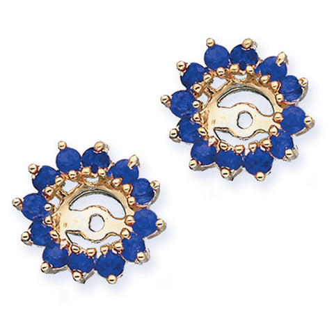 KATARINA 1 3/8 cttw Sapphire Floral Earring Jackets
