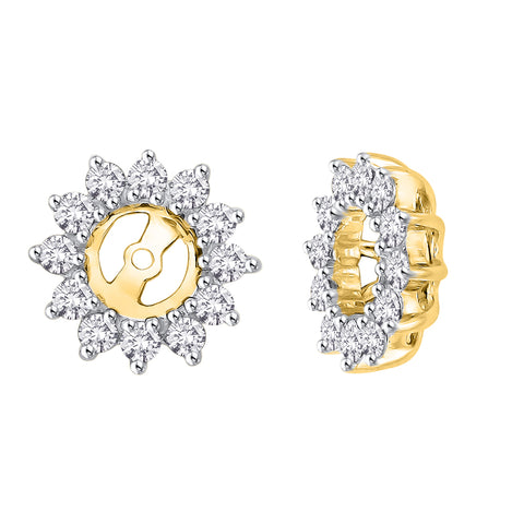 KATARINA Floral Diamond Earring Jackets (1/2 cttw)
