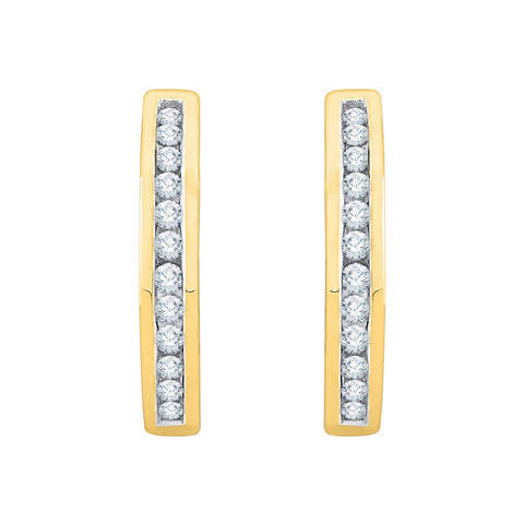 KATARINA 1/4 cttw Diamond Huggie Earrings