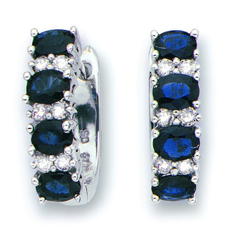KATARINA Diamond and Alternating Sapphire Jewelry Set (3/8 cttw)