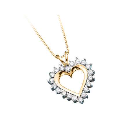 KATARINA Diamond Heart Pendant Necklace (1 cttw, JK, SI3)