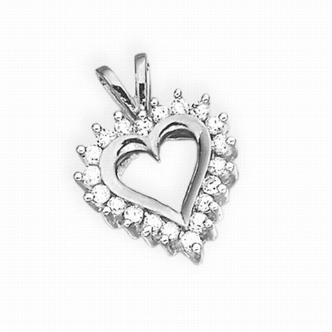 KATARINA Diamond Heart Pendant Necklace (1/4 cttw, JK, I2/I3)