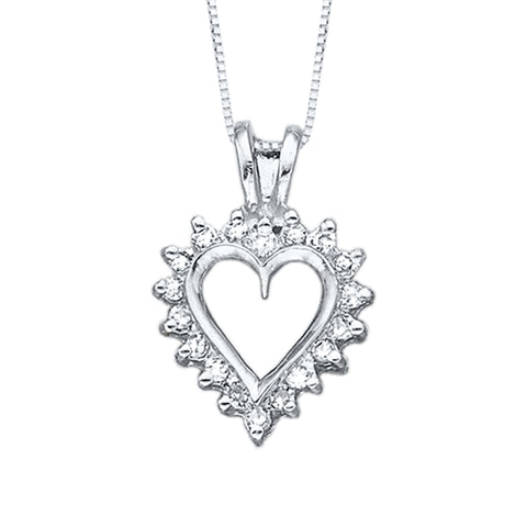 KATARINA Diamond Heart Pendant Necklace (1/6 cttw)