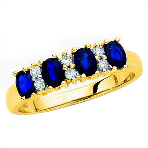KATARINA Diamond and Alternating Sapphire Jewelry Set