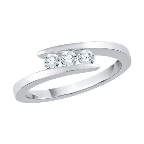 KATARINA 3 Diamond Engagement Ring (1/4 cttw)