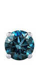KATARINA Blue - I1 Round Brilliant Cut Diamond 1/2 Pair Earring Stud