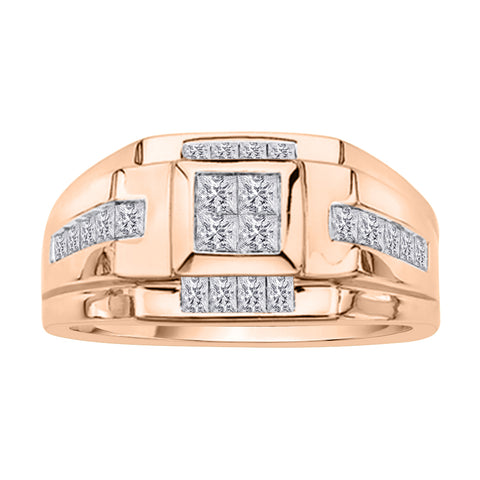 KATARINA Princess Cut Diamond Men's Ring (1 cttw)