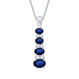 14K White Gold~Sapphire, 10K White Gold~Sapphire