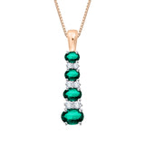 10K Rose Gold~Emerald