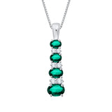 10K White Gold~Emerald