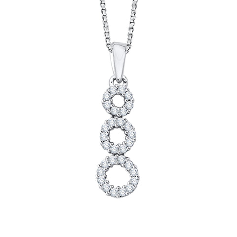 KATARINA Diamond Circle Pendant Necklace (1/4 cttw)