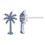 14K White Gold~Blue Diamond