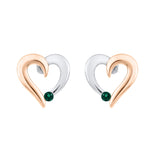 10K White and Rose Gold~Emerald