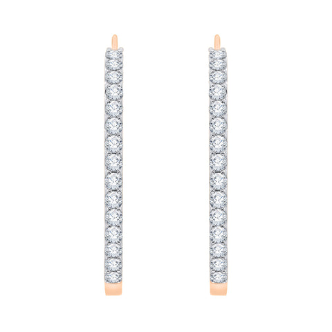 KATARINA Diamond Hoop Earrings (1 cttw)