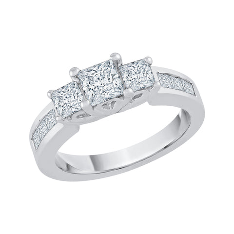 KATARINA Princess Cut Diamond Engagement Ring (1/2 cttw)