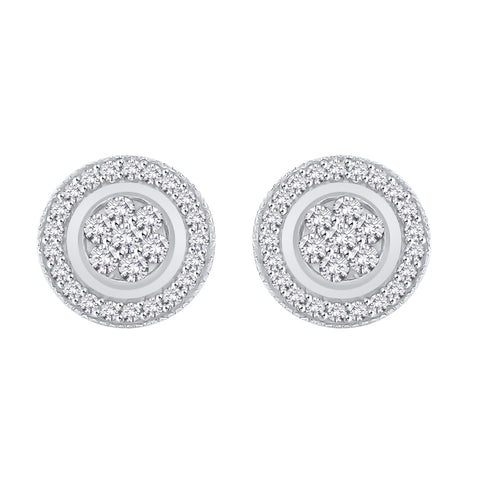 KATARINA 1/2 cttw Diamond Cluster Earrings
