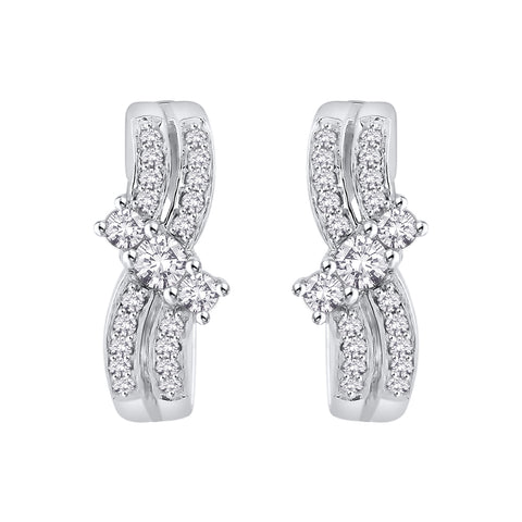 KATARINA Diamond Huggie Earrings (1/2 cttw GH, I2/I3)