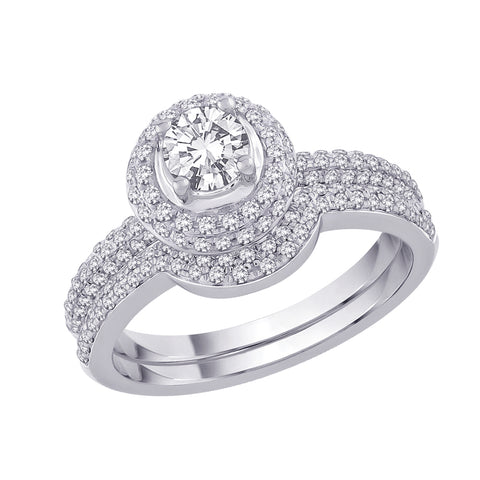 KATARINA Diamond Bridal Engagement Set (7/8 cttw)