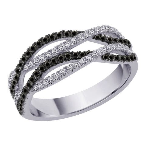 KATARINA Twist Crossover Style Diamond Ring (3/8 cttw GH, I2/I3)