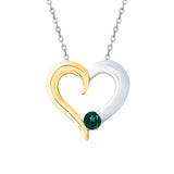 10K White and Yellow Gold~Emerald