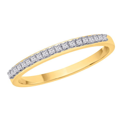 KATARINA Princess Cut Diamond Anniversary Wedding Band Stackable Ring (1/10 cttw, HI, I1)