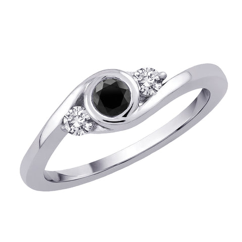 KATARINA 3 Diamond Promise Ring (1/3 cttw GH, I2/I3)