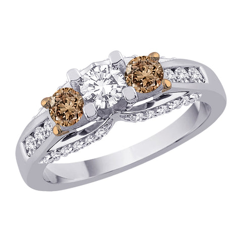 KATARINA Three Diamond Bridal Engagement Ring (1 cttw GH-I1)
