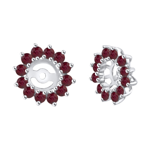 KATARINA Ruby and Diamond Earring Jackets (1/2 cttw)