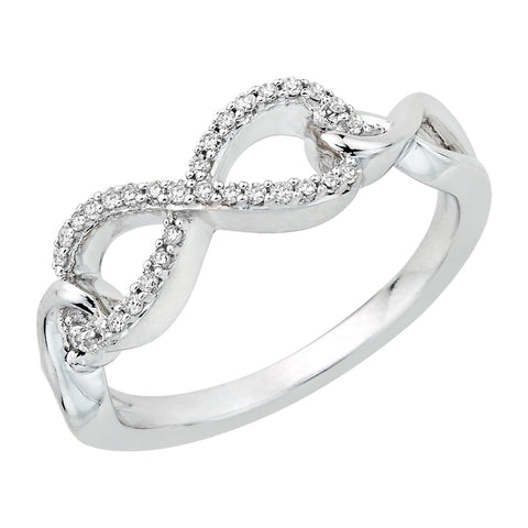KATARINA Infinity Diamond Ring (1/8 cttw GH, I2-I3)