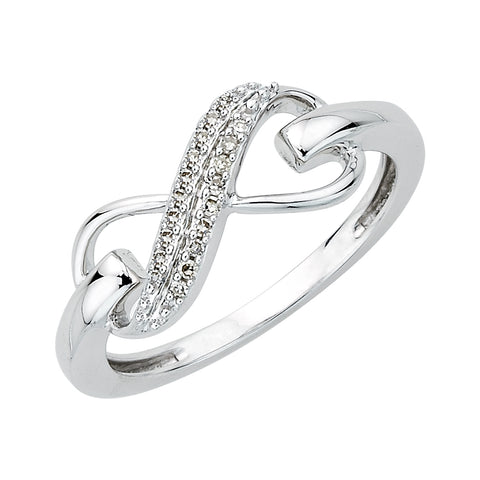 KATARINA Two Row Infinity Diamond Ring (1/20 cttw)