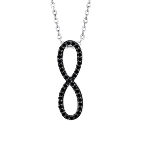 KATARINA Infinity Diamond Pendant Necklace (1/8 cttw)