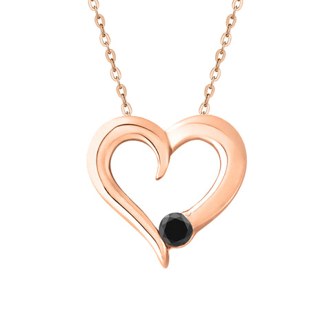 KATARINA 1/10 cttw Diamond Heart Pendant Necklace