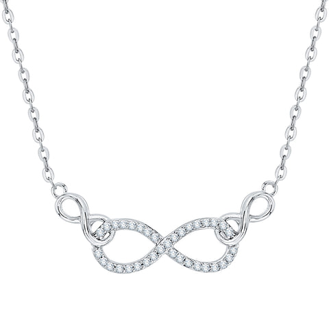 KATARINA Diamond Infinity Pendant Necklace (1/8 cttw)